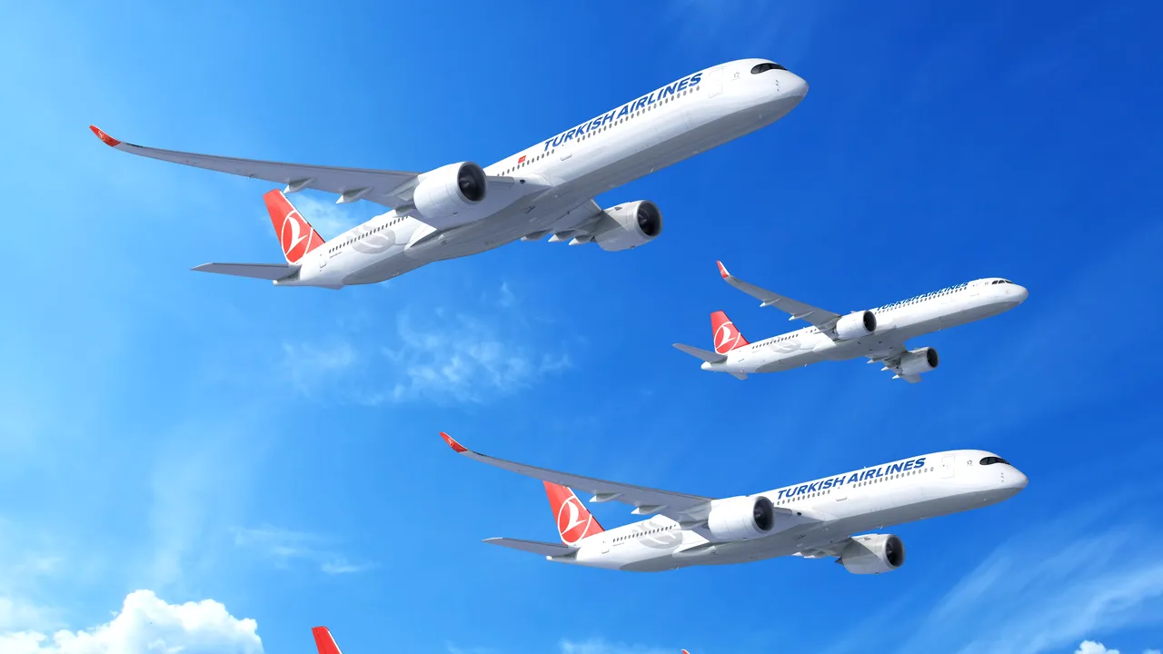 Turkish Airlines comandă peste 200 de avioane Airbus într-un acord de zeci de miliarde de dolari
