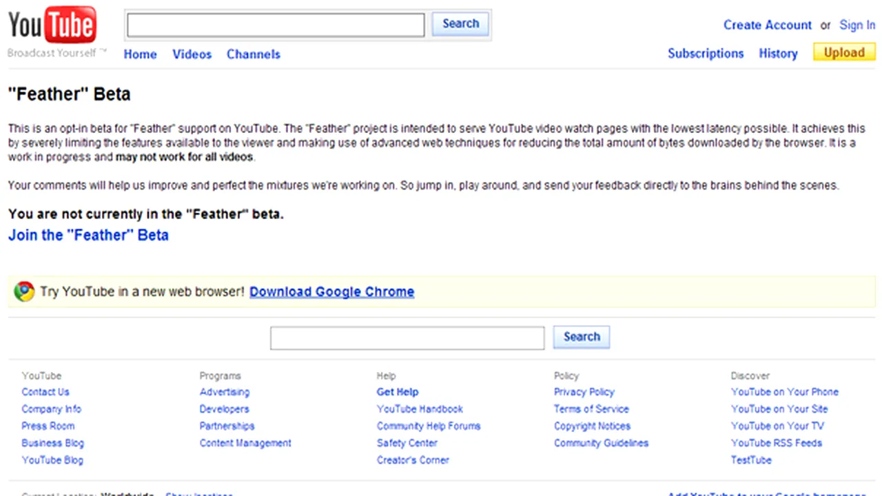 YouTube a lansat serviciul 