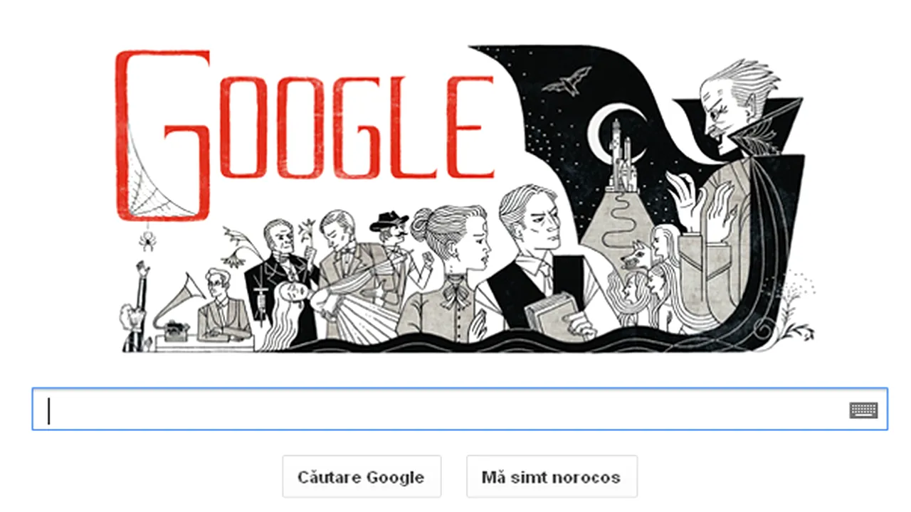 GOOGLE sărbătoreşte165 de ani de la naşterea scriitorului BRAM STOKER, autorul celebrului roman 