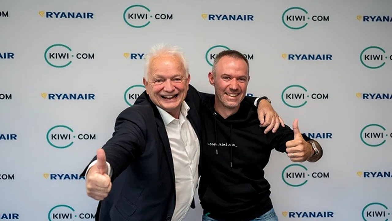 Zborurile Ryanair integrate pe Kiwi.com Cele două companii anunţă lansarea parteneriatului