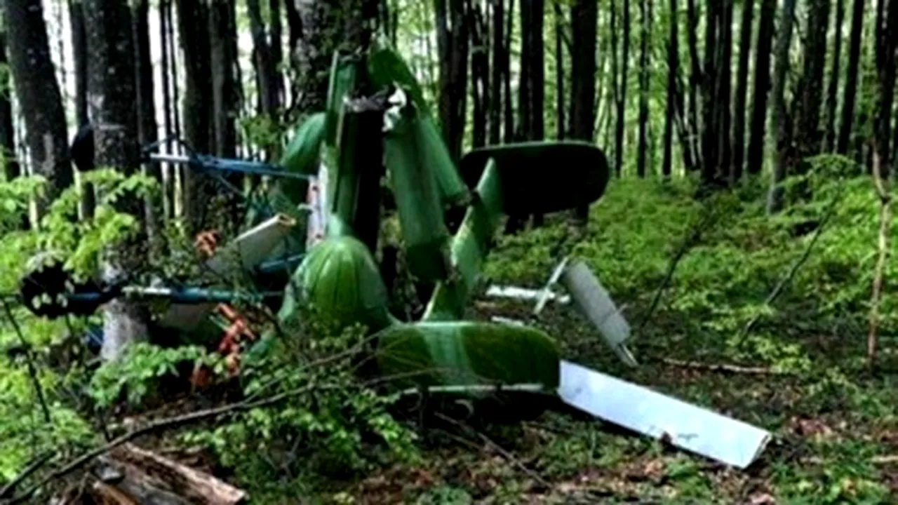 Detalii despre elicopterul misterios PRĂBUŞIT la Săpânţa: Pilotul era din Belarus, dat dispărut de la începutul lunii martie. Imagini VIDEO