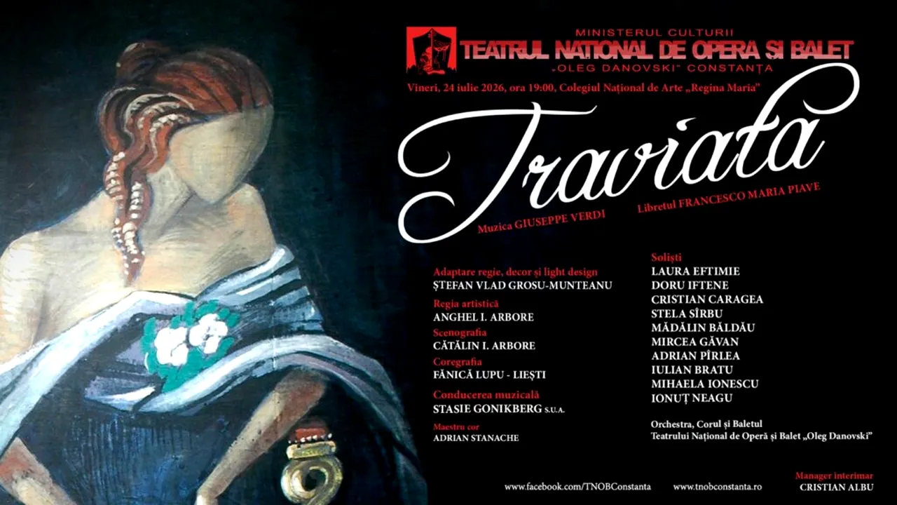 O singură operă, o mie de emoții: „Traviata”, capodopera lui Verdi, cucerește din nou scena constănțeană