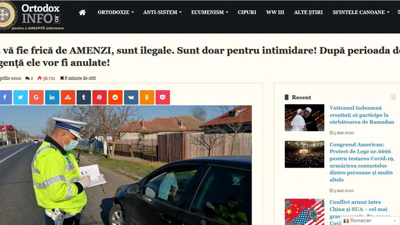 Fake-news. Administratorii unui site se joacă cu autorităţile pentru a propaga „informaţii false”, după ce ANCOM le blochează difuzarea