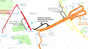 Una dintre bretelele Podului Grant se va închide de miercuri, pentru lucrări de reabilitare