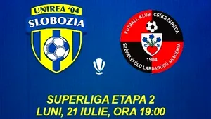 Unirea Slobozia - FK Csikszereda, se înâlnesc în penultimul meci al etapei a doua din Superliga