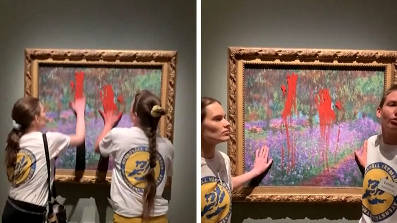 Activiştii pentru climă au vandalizat tabloul lui Monet într-un muzeu din Suedia