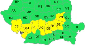 Atenţionare meteorologică Cod galben de vânt şi ploi