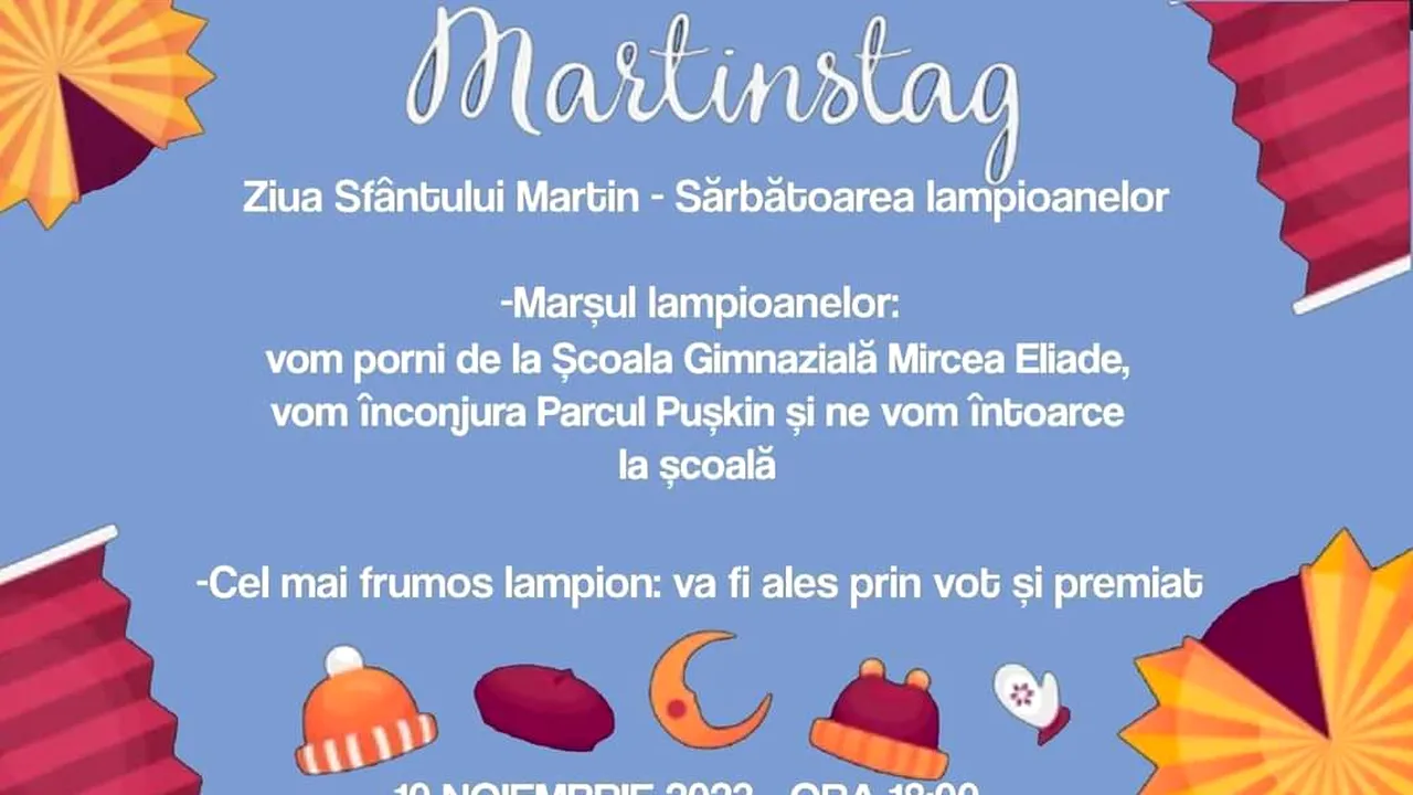 Martinstag – Ziua Sfântului Martin la Şcoala Gimnazială „Mircea Eliade” din Craiova