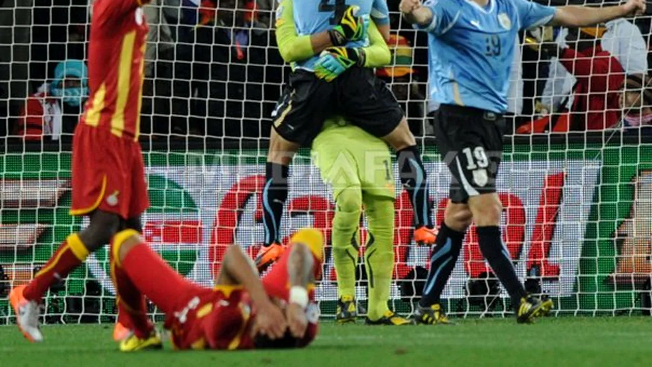 Uruguay a învins Ghana la loviturile de departajare şi s-a calificat în semifinalele CM