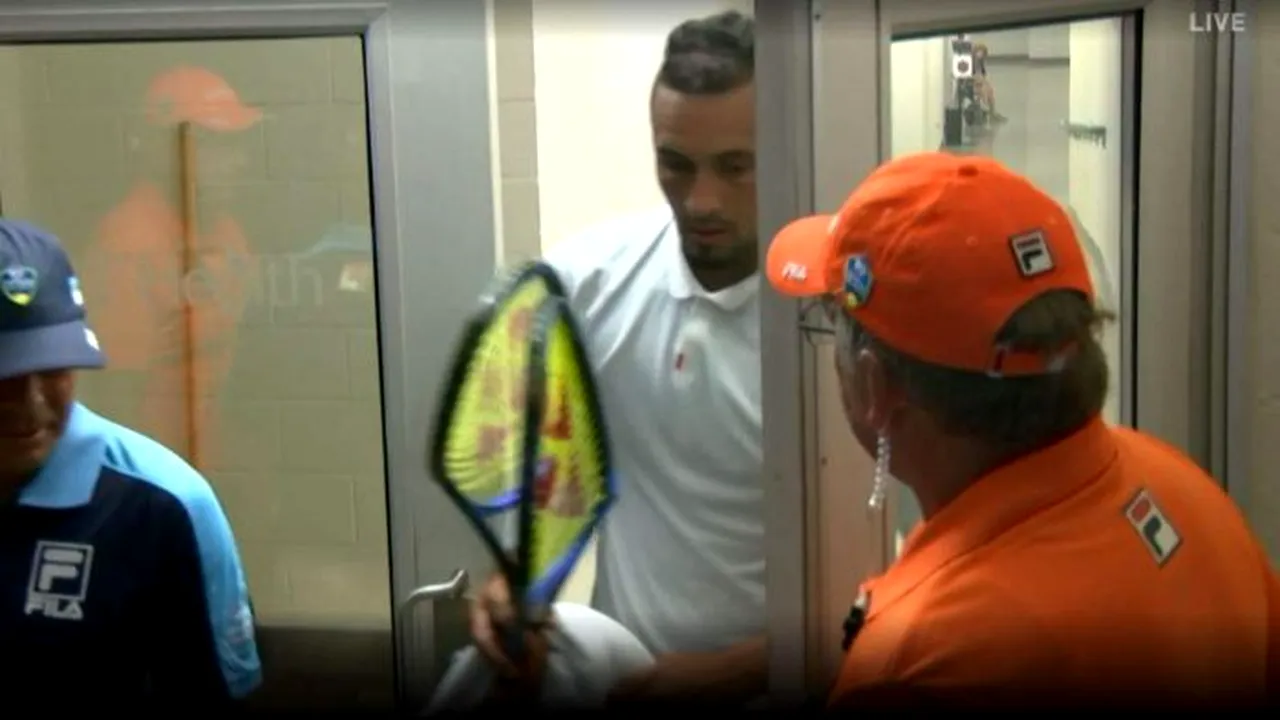 Jucătorul de tenis Nick Kyrgios a avut o nouă ieşire nervoasă