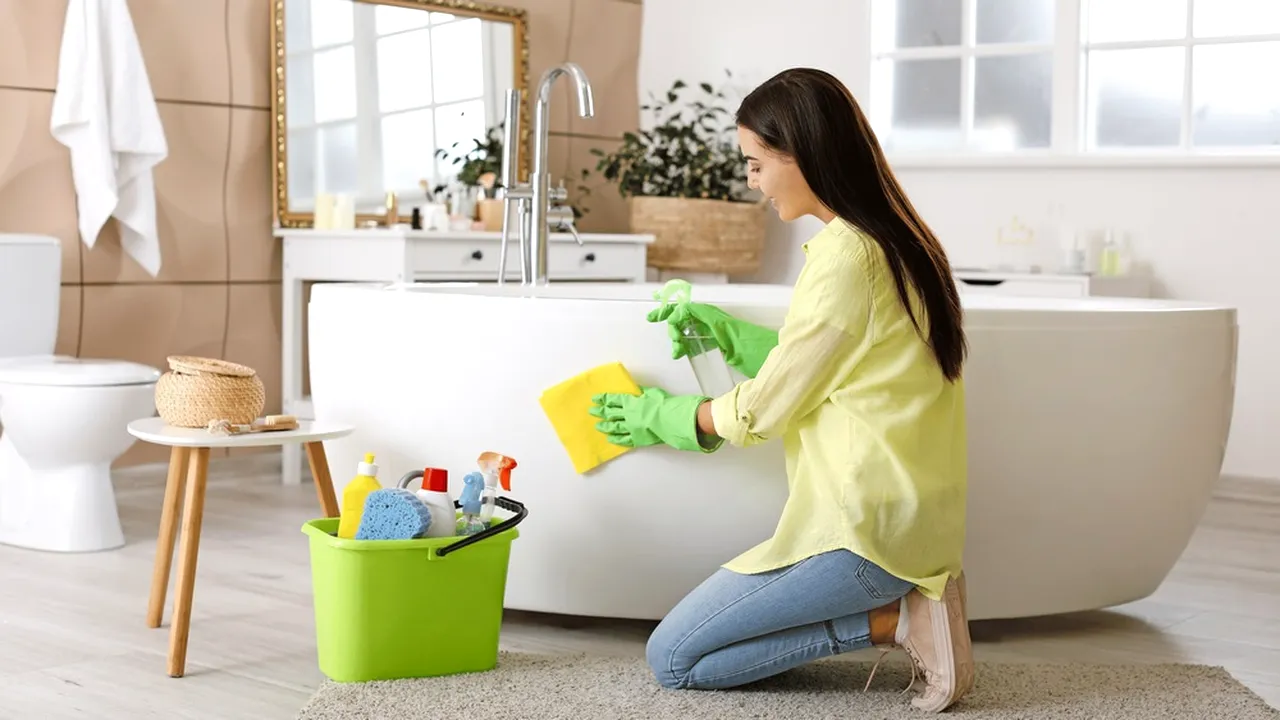 Curăţenia în baie este o joacă de copil cu un detergent profesional bun