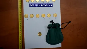 13 monede din aur vechi de peste un secol, găsite cu ocazia unor percheziţii. Ce au mai descoperit poliţiştii