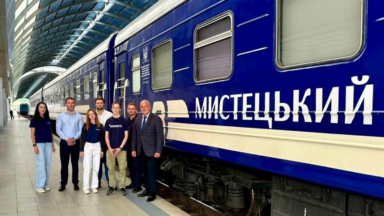 Un tren de artă ucrainean a pornit într-un turneu internațional. România, pe lista următoarelor opriri
