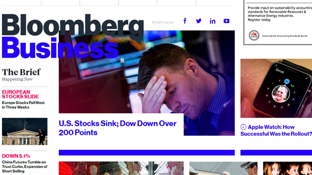 Terminalele de date Bloomberg, indisponibile timp de mai multe ore vineri dimineaţă