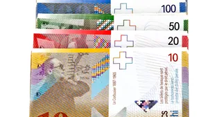 Francul elveţian a crescut din nou, la 4,1912 lei, după şase şedinţe de scădere