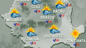 PROGNOZA METEO: Vremea se încălzeşte. Ce temperaturi vor fi marţi şi miercuri în ţară şi în Bucureşti