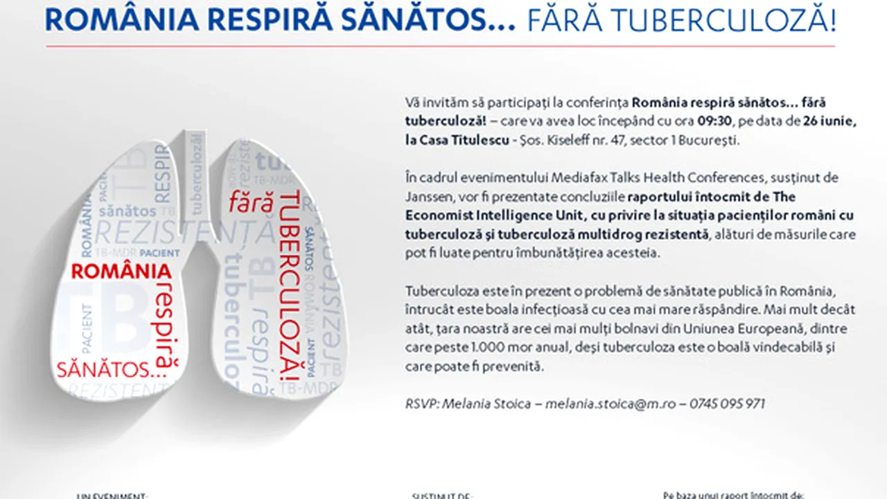 Mediafax Health Conference: România respiră sănătos...fără tuberculoză