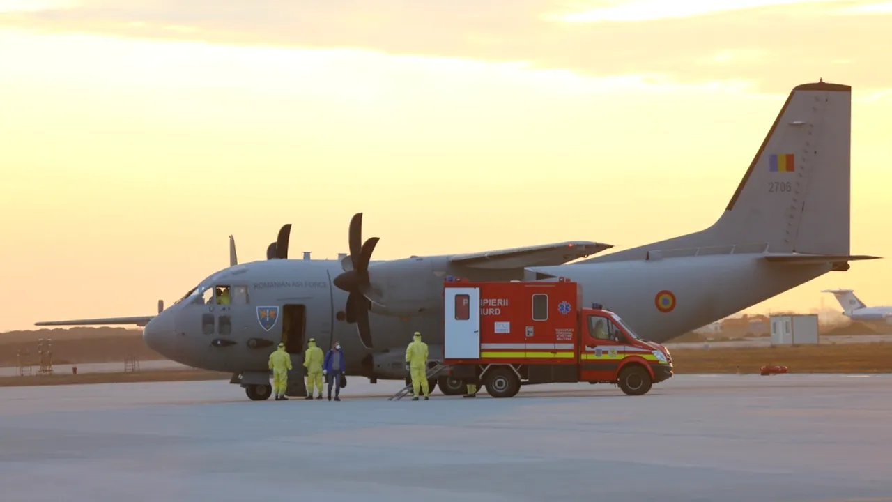 Echipamente medicale din Turcia şi Germania vor fi aduse în România cu avioanele Ministerului Apărării
