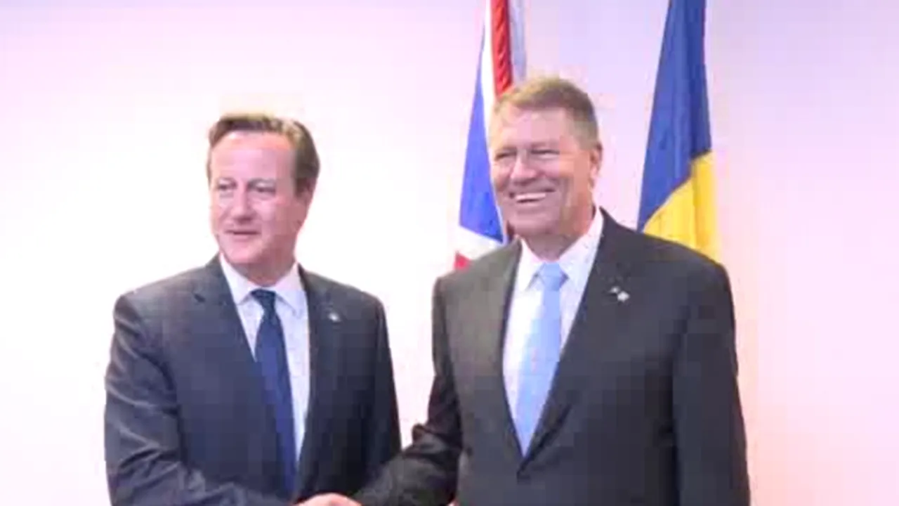 Klaus Iohannis s-a întâlnit cu premierul britanic David Cameron, la Bruxelles: 