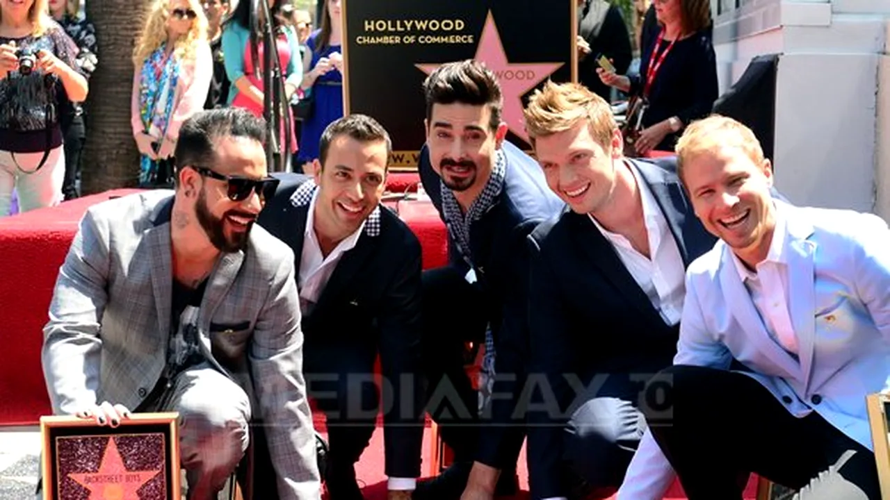 Backstreet Boys, 20 de ani de la înfiinţare. Trupa a primit o stea pe Hollywood Walk of Fame