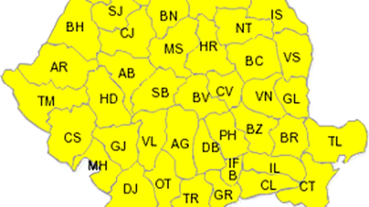 42 Romanian Counties Get Code Yellow Warning For Strong Winds