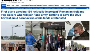 Culmea ironiei. Daily Mail care a criticat migranţii români acum scrie că sezonierii români salvează recolta britanicilor