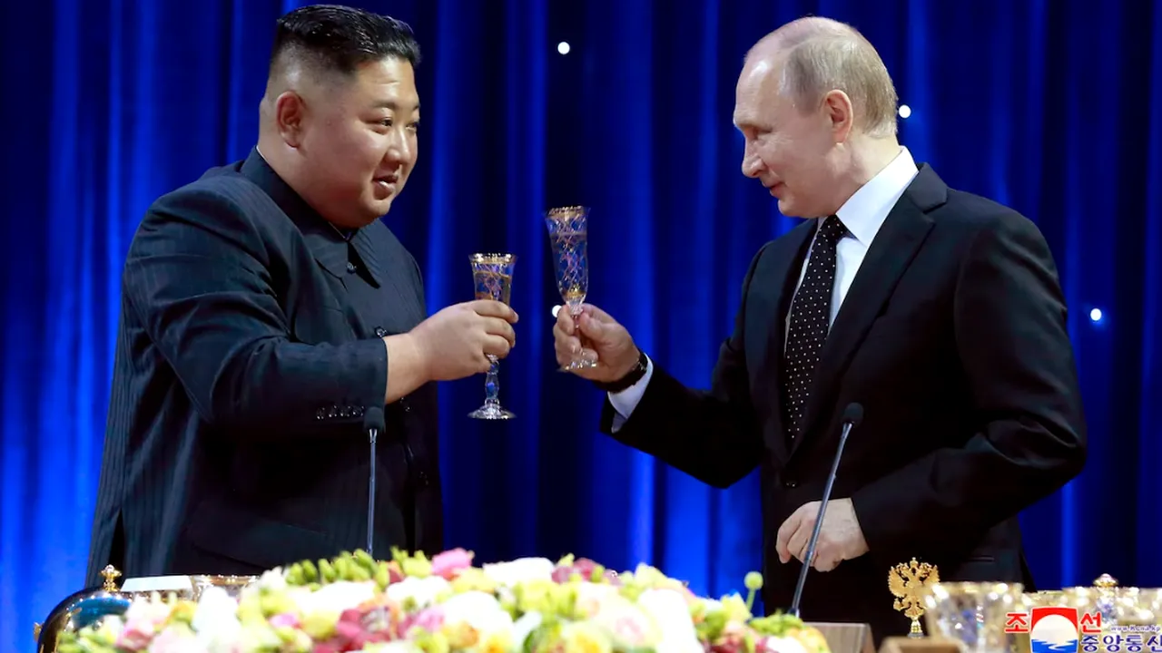 Ce au mâncat Putin şi Kim Jong Un. Ruşii par să fi pregătit un meniu bogat pentru musafirul lor exotic