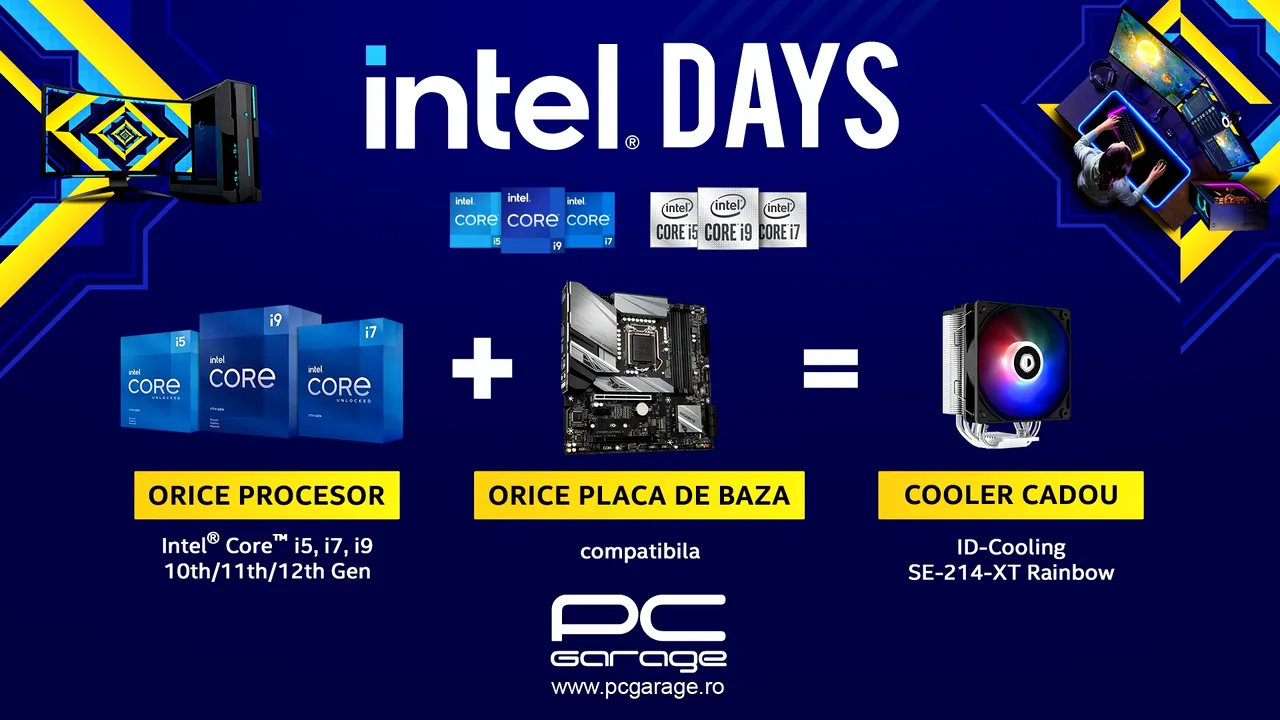 PC Garage intel Days te echipează gratuit cu un cooler cadou 