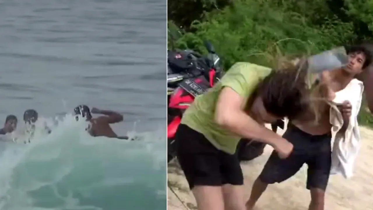 Un surfer a lovit violent o femeie: au încercat să călărească acelaşi val, dar totul s-a terminat cu o bătaie
