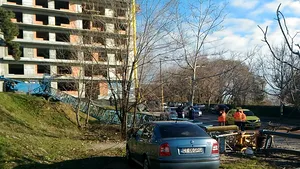 O macara s-a prăbuşit la Constanţa peste mai multe maşini. O şoferiţă a făcut atac de panică - FOTO