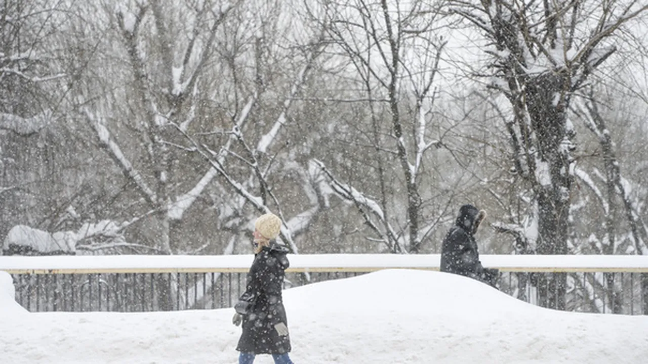 METEO Lapoviţă şi ninsoare în ţară. Cod galben de vânt şi ninsori în Moldova şi Muntenia HARTA