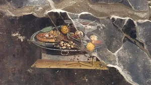 O pictură cu o pizza a fost descoperită de arheologi în ruinele oraşului antic Pompei