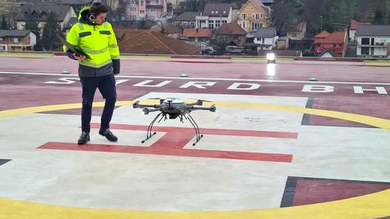 Zbor test efectuat cu succes cu o dronă medicală la Oradea. Distanţă de 6 km parcursă în 8 minute
