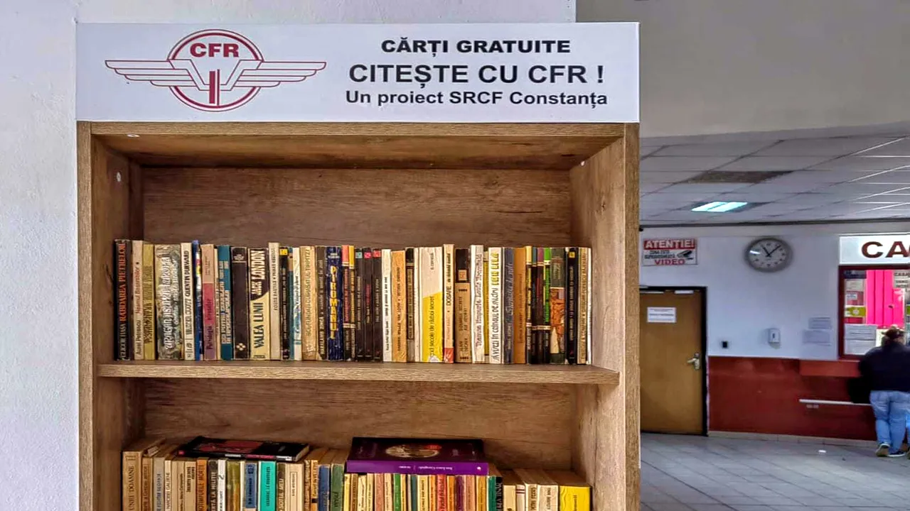 În Gara Constanţa s-a deschis o bibliotecă pentru călători
