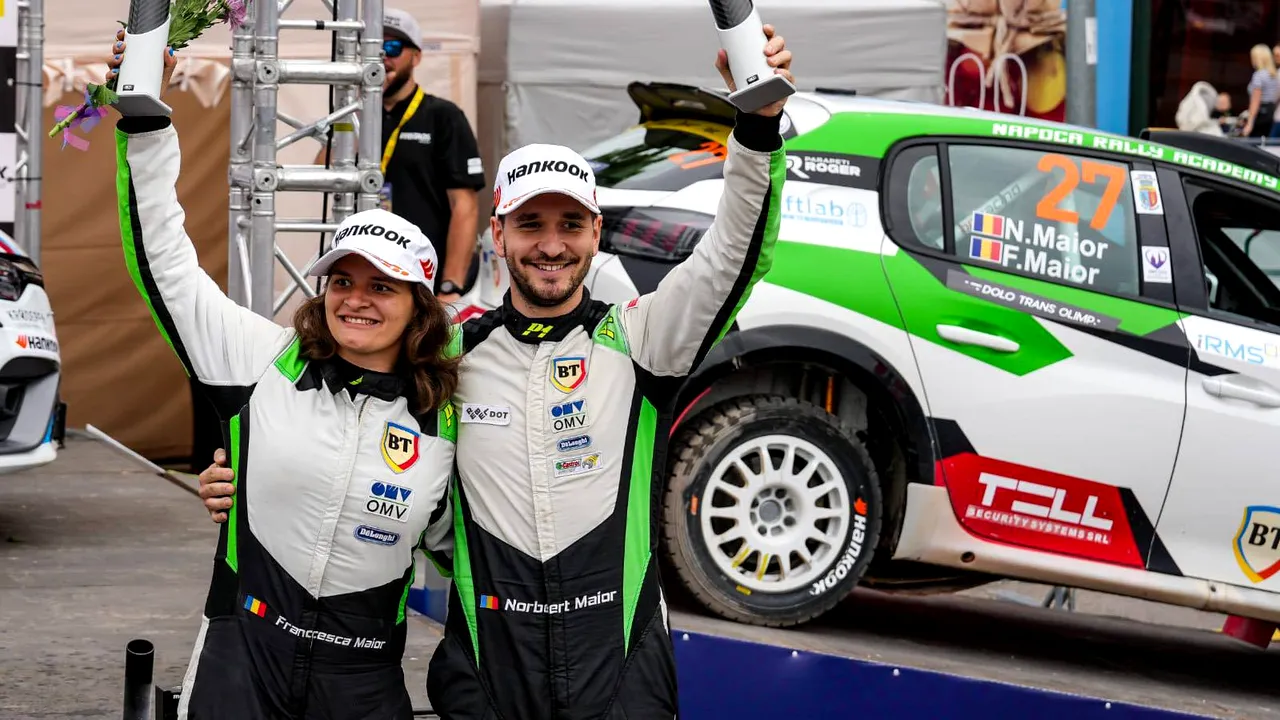 Al doilea podium consecutiv pentru fraţii Maior în Campionatul European de Raliuri

