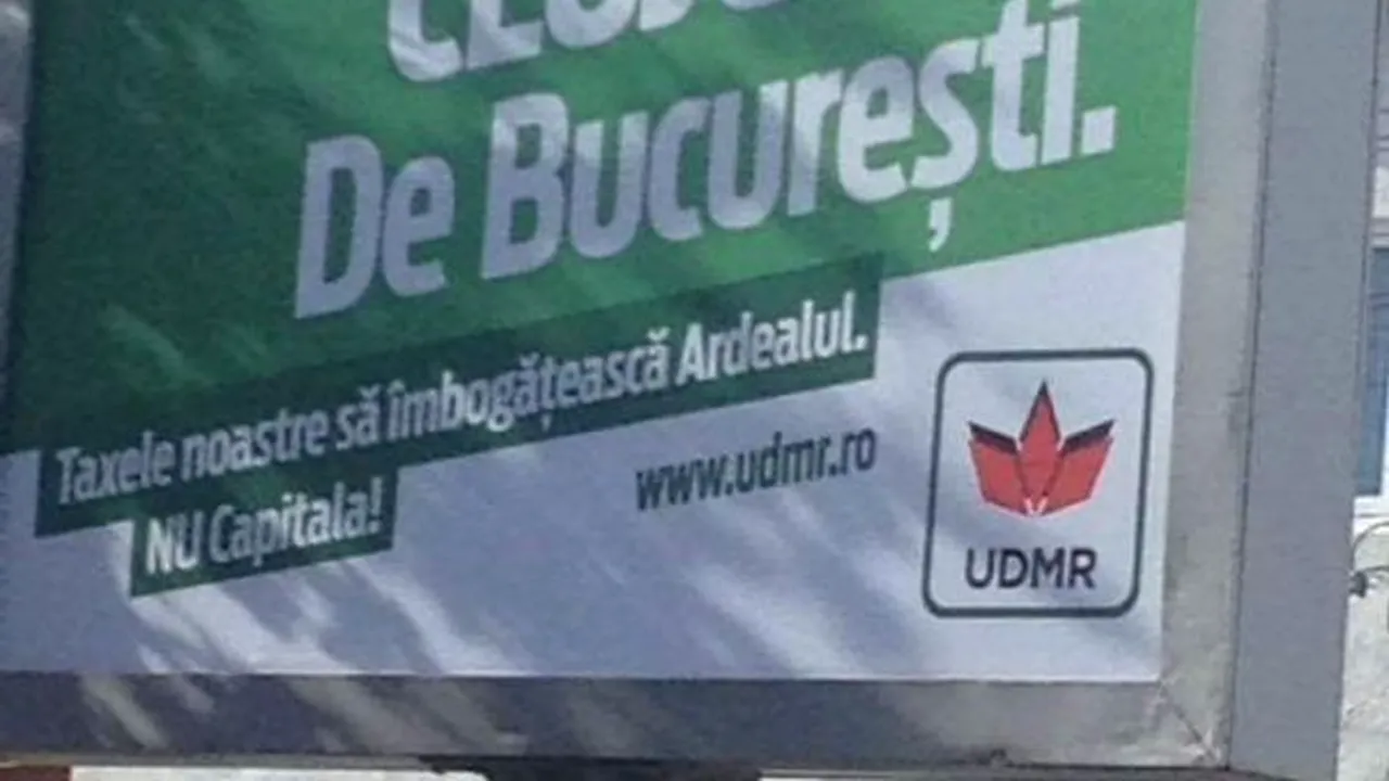 Panou al UDMR: Salvăm Clujul de Bucureşti, taxele noastre să îmbogăţească Ardealul, nu Capitala