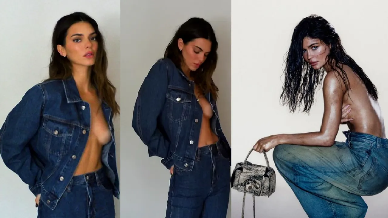 FOTO-VIDEO. Kylie Jenner, pictorial îndrăzneţ. A pozat topless într-o campanie ce promovează o colecţie denim