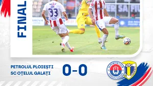 Egalitate la partida Petrolul Ploieşti-Oţelul Galaţi 