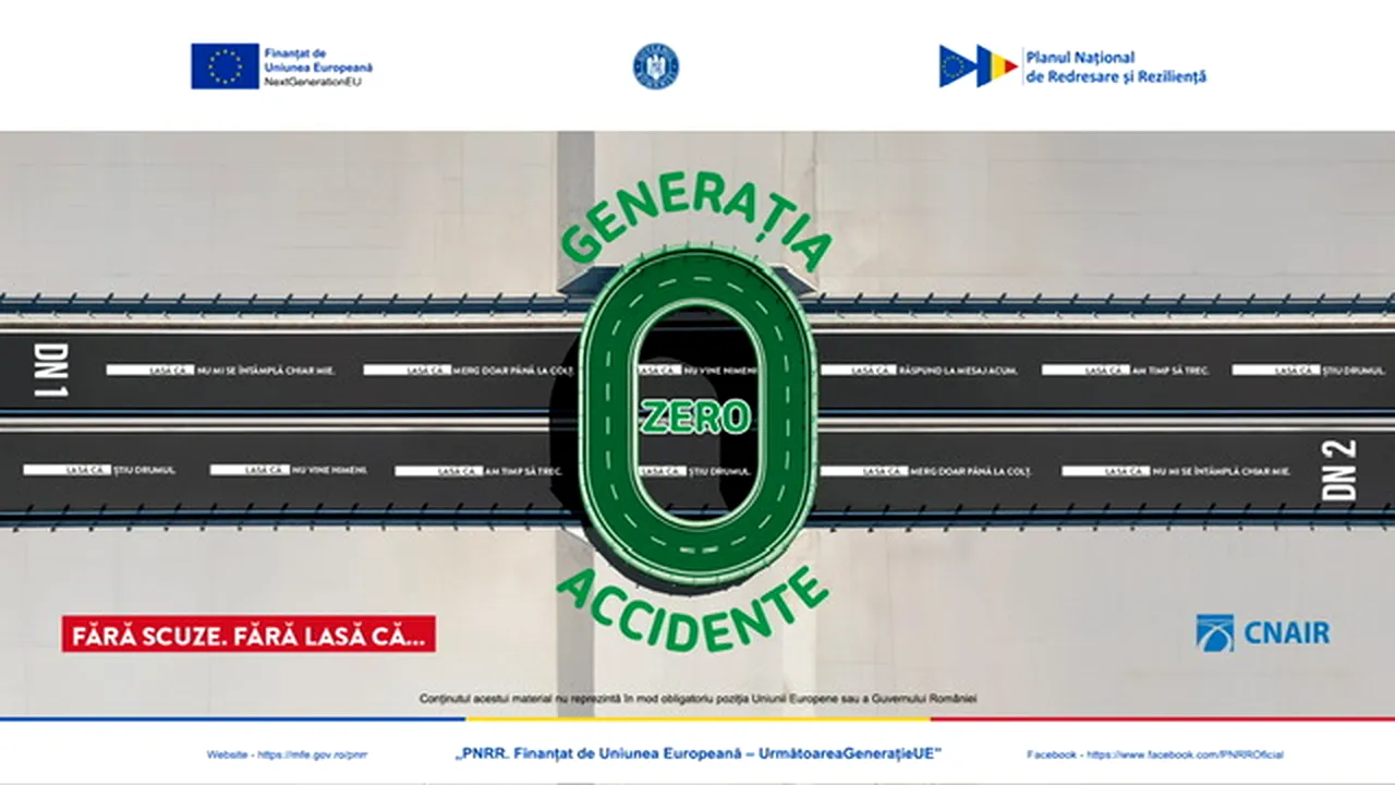 Campania „GENERAȚIA ZERO ACCIDENTE” ajunge în octombrie și noiembrie în 16 județe!