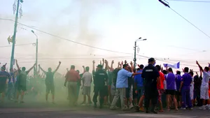 Liderii suporterilor FC Timişoara au spus la Prefectură că protestul lor a fost spontan