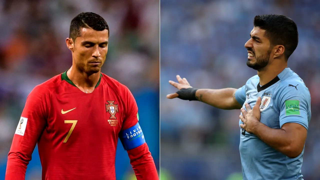 Optimile CM 2018 din Rusia | Uruguay - Portugalia: Scorul final este de 2-1 pentru echipa din America de Sud. Cristiano Ronaldo îşi face şi el bagajele, după Messi