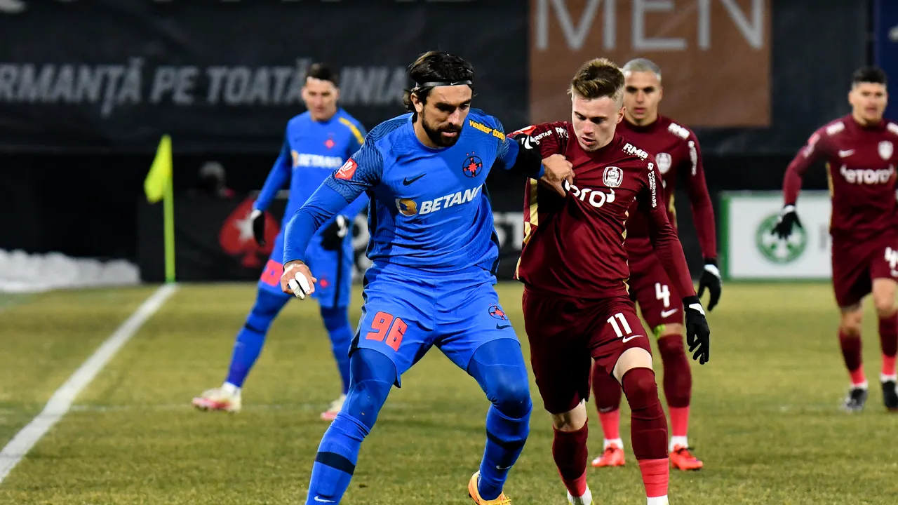 FCSB învinge pe CFR Cluj în Gruia şi intensifică lupta în vârful clasamentului Superligii