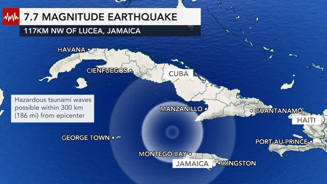 Cutremur puternic în Marea Caraibelor. A fost emisă alertă de tsunami, care a fost ulterior anulată