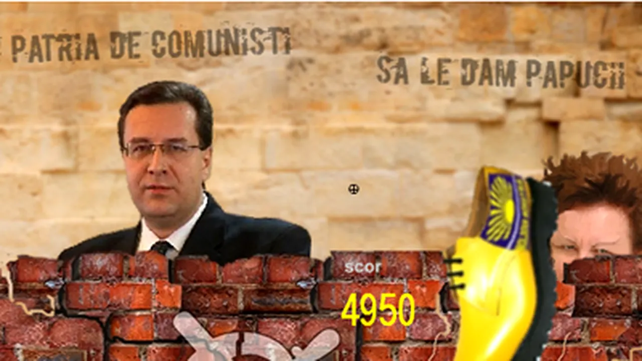 AMN prezintă un joc pe Internet în care se aruncă papuci în oficiali comunişti din R.Moldova