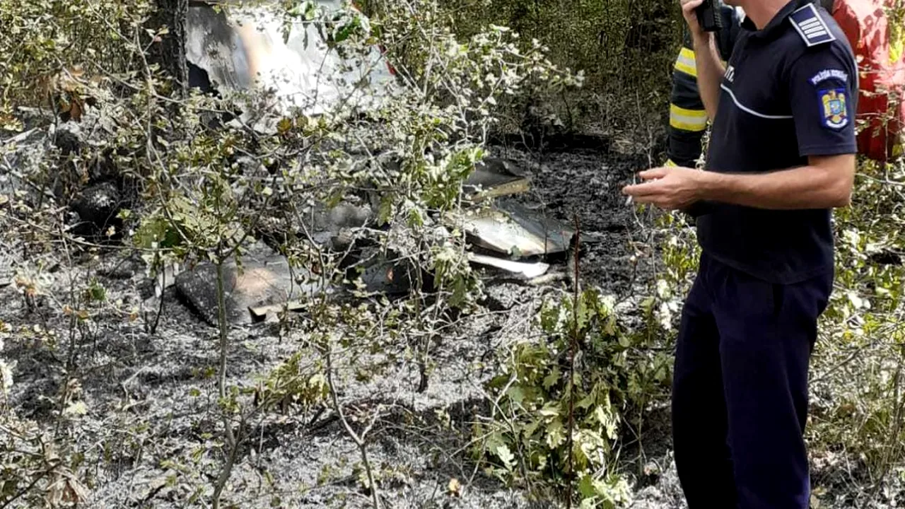Un avion de mici dimensiuni s-a prăbuşit în Giurgiu. ISU: Au fost găsite la locul evenimentului două persoane decedate