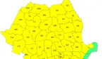 România sub Cod Galben de ploi torențiale, vijelii și grindină