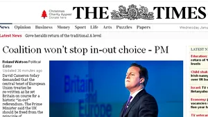 Presa britanică are păreri împărţite despre promisiunea lui Cameron privind un referendum
