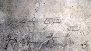 Copiii din Pompei au desenat graffiti despre luptele purtate de gladiatori