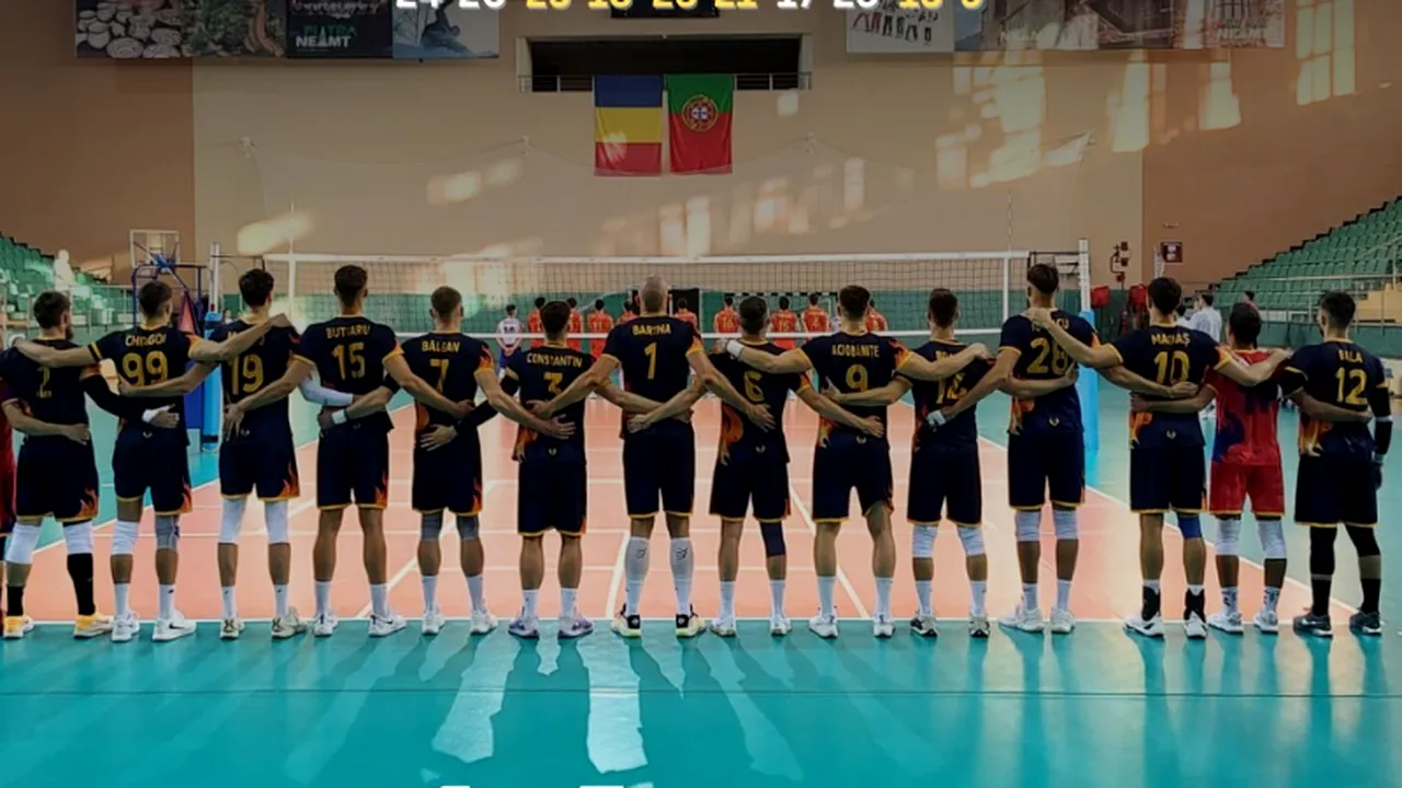Volei masculin. Echipa națională a României a învins Portugalia în tiebreak, într-un meci amical