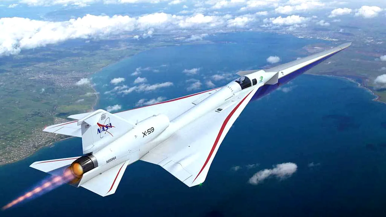 X-59, produs de NASA, este cel mai silenţios avion supersonic construit vreodată
